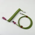 thumbnail image 1 of Usb c Coiled Gx16 aviator Cable Keyboard Cable Type c to Usb c Long Coiled Cable for Mechanical Keyboard, 1 of 4