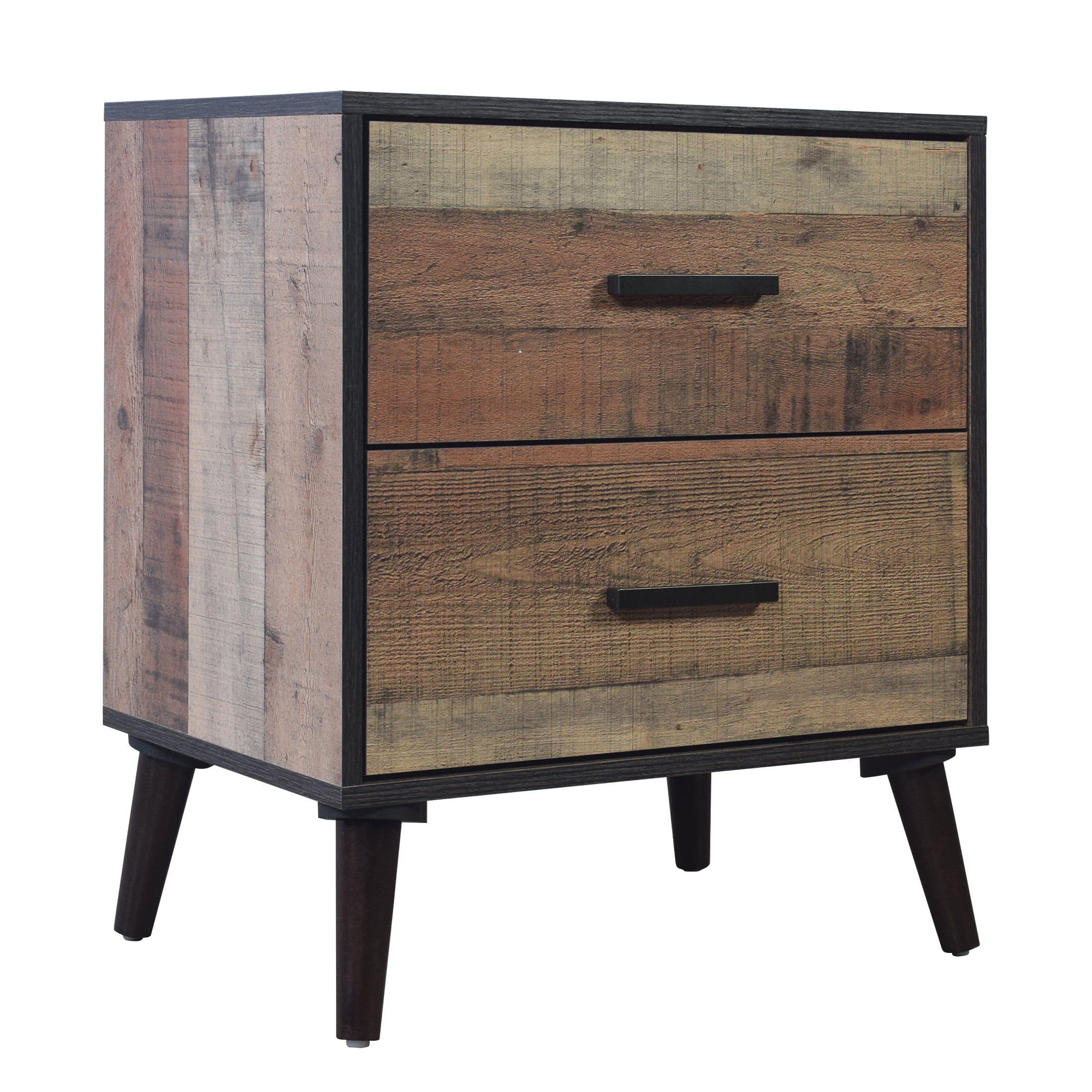 Castle Place Classic 2 Drawer Nightstand, Natural Oak