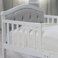 Orbelle Wooden Upholstered Toddler Bed, OffWhite, with Bed Rails, Baby