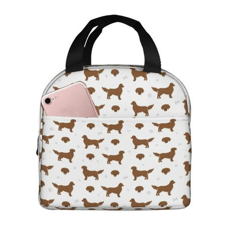 Insulated Lunch Bag for Women Men - Labrador Retriever Dog Chocolate Leakproof Cooler Lunch Box for Women Men  Lunch Tote Bags for Work School Picnic Travel