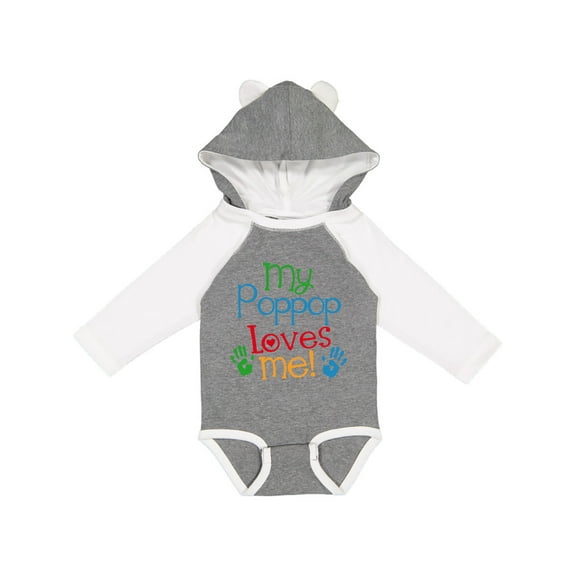 Inktastic My Poppop Loves Me Grandchild Boys or Girls Long Sleeve Baby Bodysuit