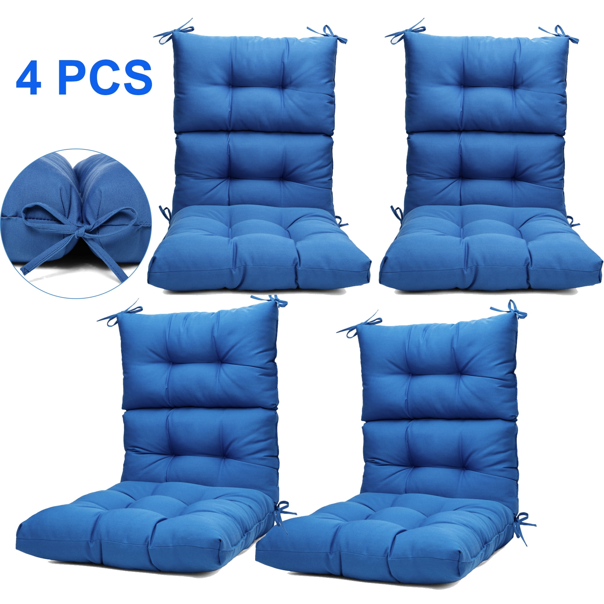 Outdoor Patio High Rebound Foam Waterproof High Back Chair Cushion Mat 