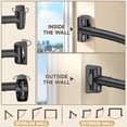 thumbnail image 2 of Curved Shower Curtain Rod, 45-72" Adjustable Rustproof Steel Tension Rod,Drill Required, Black, 2 of 6