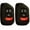 black and black, variant on 2pcs Dobrev 4 Buttons Flip Silicone Case Protector Cover Skin Rubber Fob Cover Smart Car Remote Holder Fit for 2018 2019 2020 Jeep Wrangler JL L Gladiator JT Keyless Entry Remote Key (red and blue)