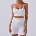 thumbnail image 6 of Womens Sports Bras Sports Yoga Bra And Shorts Sports Underwear Wearing Fitness Yoga Clothes Set Sports Bra White L, 6 of 7
