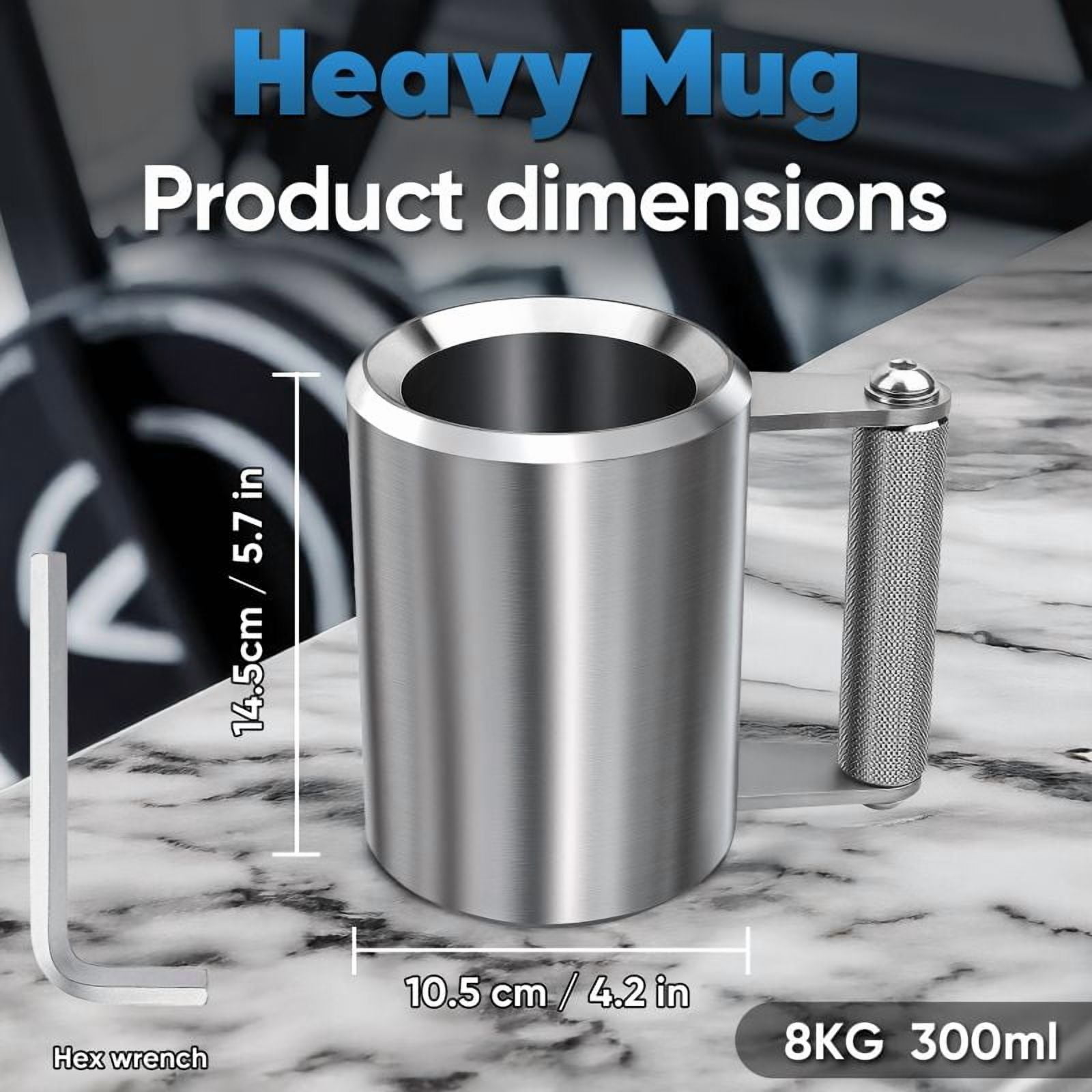 Auckpure Heavy Mug,18LB/ 8KG Stainless Steel Cup,Super Heavy Dumbbell  Fitness Sports Mug,Gym Exercise Coffee Lover Gift - Walmart.com