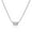 White, variant on EDFORCE Stainless Steel White Clear CZ Bead Pendant Necklace, 19"