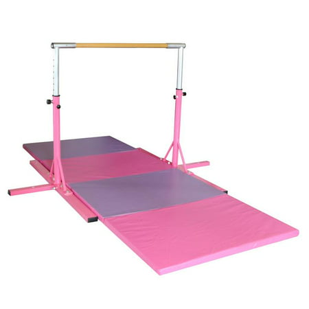 Adjustable Gymnast Horizontal Training Bar Home Gym Practice Indoor Sports Equipment With Gym Mat (Best Cars Mcat Practice)