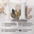 thumbnail image 2 of Ethan Taylor Botanical Throw Pillow Soft Cushion Cover 'Golden Botanical II Botanicals Leaf Plants' Modern Pattern Decorative Square Accent Pillow Case, 16x16 Inches, Gold, Black, 2 of 5