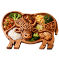 thumbnail image 3 of Highland Cow Wooden Charcuterie Board, Rustic Farmhouse Serving Board with Compartments, Unique Shaped Appetizer Platter for Cheese, Meat, Fruit & Snacks (Style B), 3 of 9
