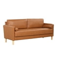 thumbnail image 5 of Studio Living Lorelei Mid-Century Modern Sofa, Caramel Brown Faux Leather, 5 of 7