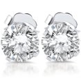 thumbnail image 1 of Puces en Diamants Ronds 1 Ct en Or Blanc 14 K, 1 of 2