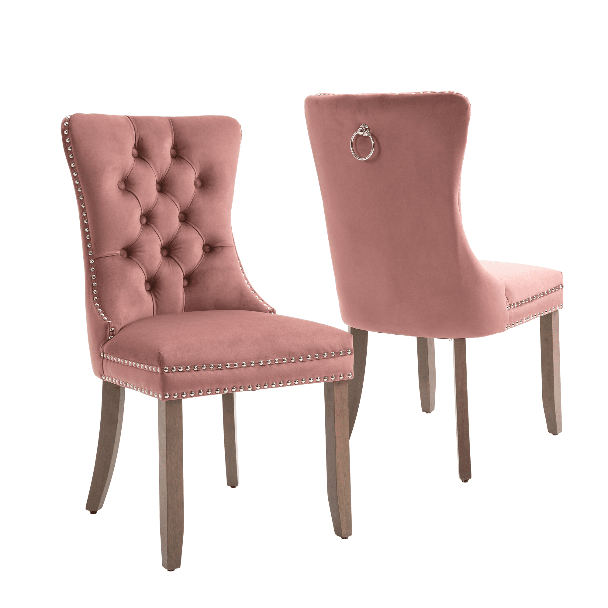 Elegant Button Tufted Dining Chairs, Highend Velvet Upholstered Dining