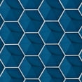 thumbnail image 1 of Bedrosians Hedron Gloss Ceramic 3D Hexagon Tile 4" x 5", Electric Blue (36-Pack, 3.87 SF), 1 of 1