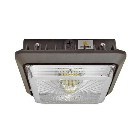 GREENLIGHTDEPOT LED Canopy Light - Outdoor Parking Garage Light - PG02 - (UL DLC Listed) (CCT Tunable - 3000/4000/5000K, 55W (Brown))