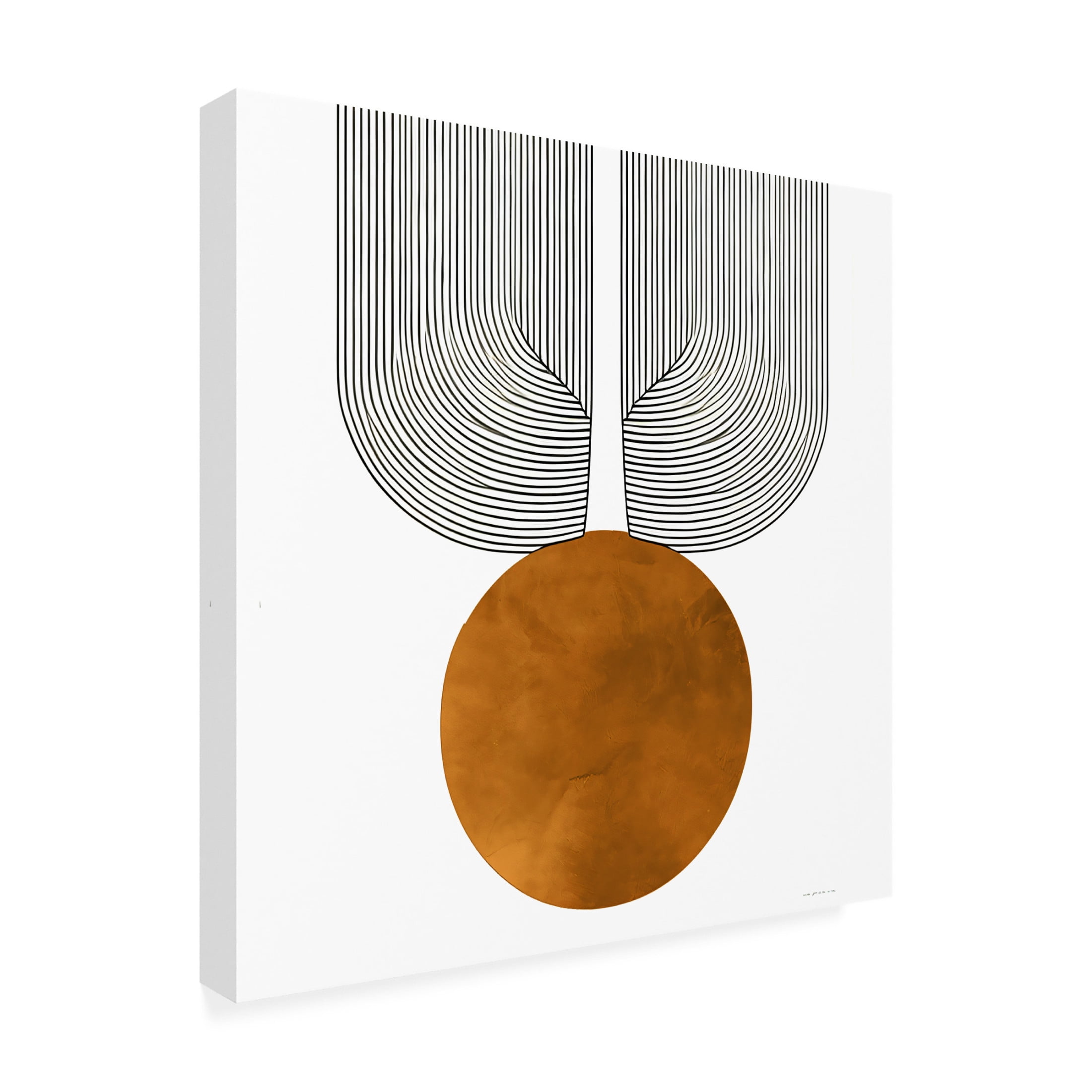 Canvas Wall Art - Ray Heere 'Mid Century Abstract Painting 15' Wall Art for Living Room, Bedroom, or Office Décor by Trademark Fine Art - 18 x 18 Inches