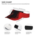 thumbnail image 3 of Honeii Minimalist Skull Red Print Adult Sunscreen Visor Cap, Adjustable Sun Protection Hat,Sun Visor Hats,UV Protection Outdoor Sports Golf Running Sun Caps, 3 of 7