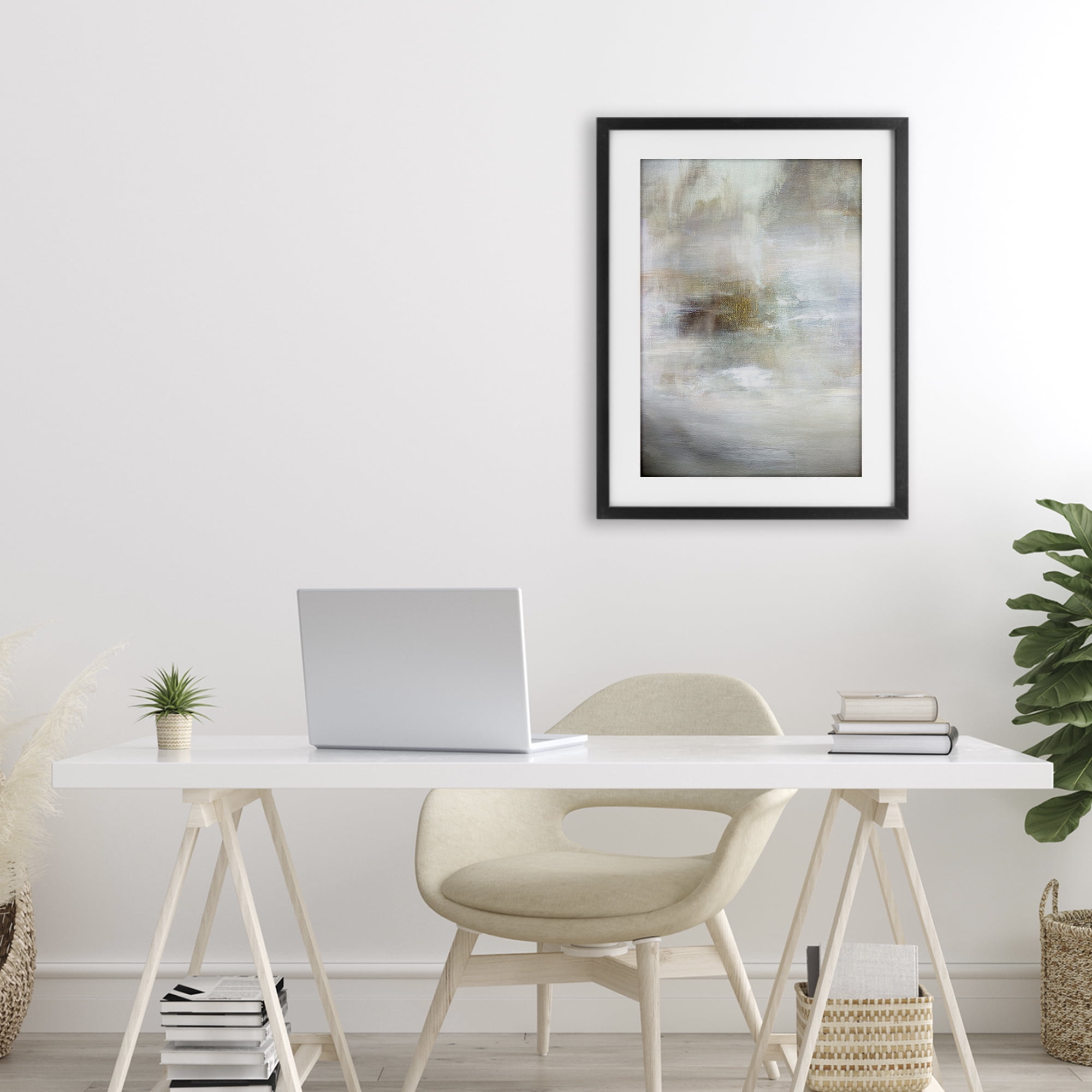 Stupell Industries Soft Haze of Subtle Light Black Framed Print Under Glass, design by Hope Bainbridge