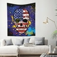 thumbnail image 2 of ZNDUO Vintage Skull American Flag Pattern Wall Tapestry, Tapestries for Living Room Bedroom Dorm Classroom Office Decor 60x51 Inch, 2 of 8