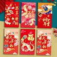 thumbnail image 3 of 2025 Chinese Snake Year Red Envelope Cartoon Childrens Gift Money Packing Bag for Wedding Birthday Money Packaging 6Pcs/Set, 3 of 4