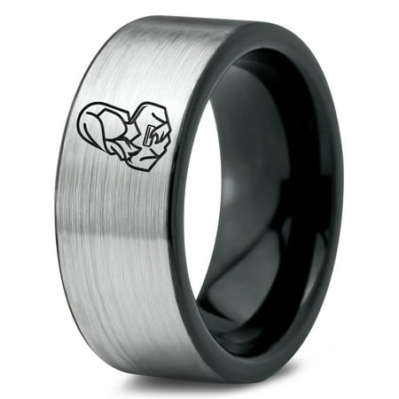 Tungsten Grey Chunky Ring Gamer Mens Rings Valentines Gifts Big Sister Gift First Fathers Day