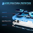 thumbnail image 4 of Casetego for iPhone 16 Pro Case,Glow in The Dark Three Layer Heavy Duty Shockproof Full Body Protection Hard Plastic Bumper+Soft Silicone Protective Case,Blue Rose, 4 of 8