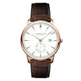 thumbnail image 1 of Alfred Sung Men's Automatic IV Rose Gold Date White Dial Leather Watch, 1 of 2