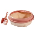 thumbnail image 3 of Bvdfgk Cat Litter Box Cage Accessories Splashproof Open Top Kitty Litter Tray Cat Potty Pink Large, 3 of 8