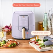 Beautiful 3 Qt Air Fryer with TurboCrisp Technology, EverGood Ceramic Nonstick Coating, Lavender by Drew Barrymore