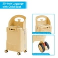 thumbnail image 3 of TABU 20" Ride on Luggage with Seat for Kids, Kids Luggage with Wheels & TSA Lock for Travel,Yellow, 3 of 8
