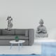 thumbnail image 2 of Estatua Abstracta De Buda, Mono, Caballero De Resina, Arte Nórdico, Adorno Escultural Para Escritorio, Gabinete, Mesa De Oficina, Centro De Mesa, Entrada, Hotel, Patio, Patio Trasero,, 2 of 8