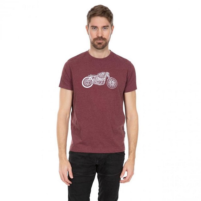 Trespass - Camiseta modelo Motorbike para hombre caballero (Carbón Jaspeado)