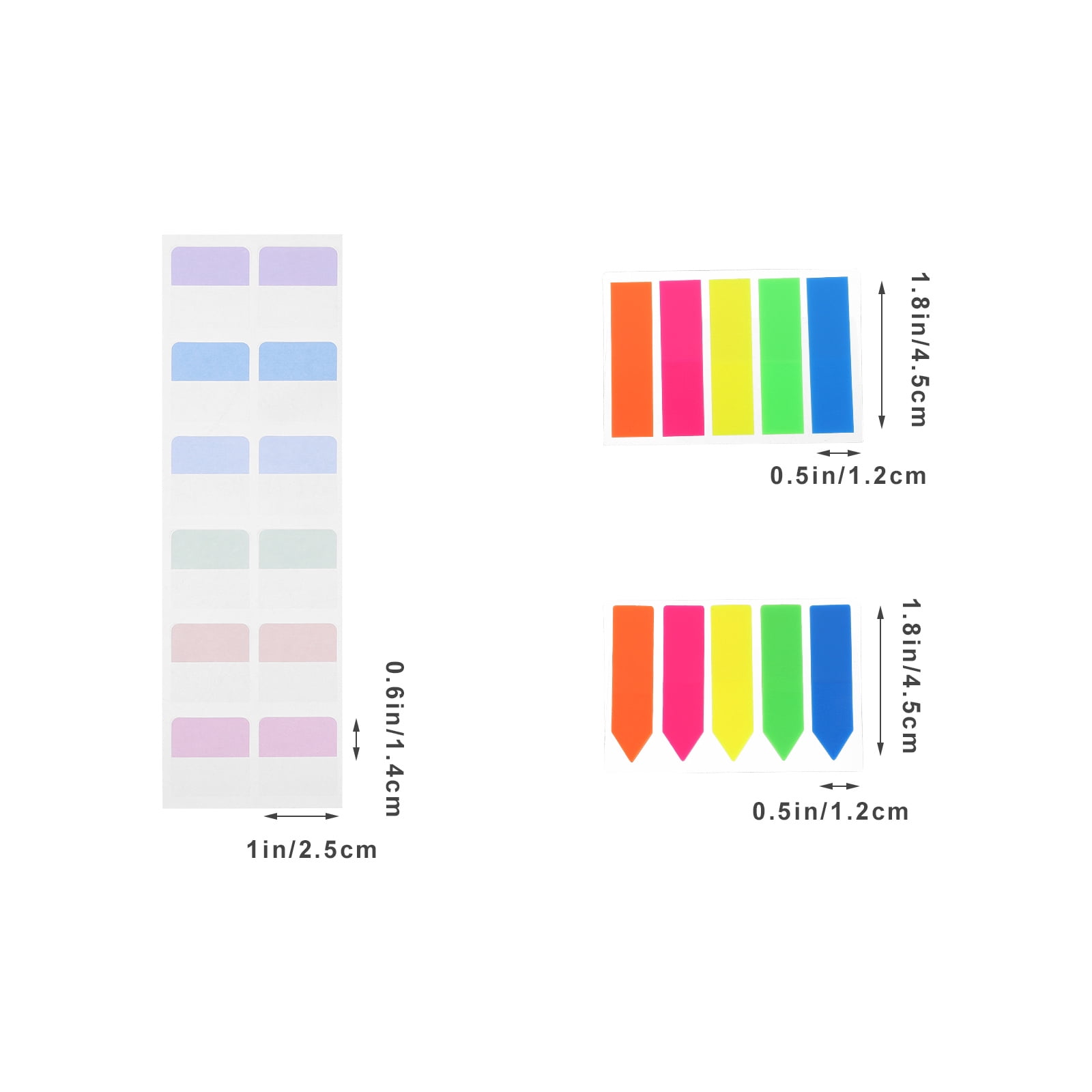 OUNONA 3200 pcs  Page Markers Page Stickers Index Tabs Index Flag Writable Tabs Reading Strips