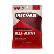 PREVAIL Jerky Spicy Beef Jerky | Allergy-Friendly | 3 Pack | Certified Gluten-Free, Paleo-Certified,100% Grass-Fed & Grass-Finished | Low-Sodium | Soy-Free | 12g Protein | PREVAIL