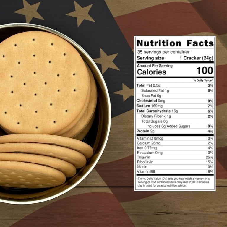 Military Surplus Hardtack Biscuits #10 Can – 30+ Year Shelf Life