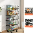 thumbnail image 6 of Taicans Fruit Vegetable Basket for Kitchen,5 Tier Stackable Fruit Vegetable Storage Baskets with Wheels,Adjustable Vegetable Storage Rack,Vegetable & Fruit Organizer, 6 of 8