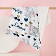 thumbnail image 3 of KAINSY CustomBlankets for Boys Personalized Baby Bed Throw Blanket Swaddle Boy Gifts for Baby Shower Birthday, Customized White Baby Double Layer Blanket for Kids Toddler New Mom, 3 of 7