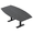 Asian Night w/Matte Black Base no Electric, variant on 7 Ft Boat Shaped Conference Table T-Bases Data And Electric Module