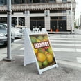 thumbnail image 5 of A-frame Sidewalk Coroplast Mangos 24" x 36" Double Sided A-Frame Sidewalk Sign, Includes 2 Installed Vinyl Decals | Foldable Portable White Signicade Sandwich Board Signs, 5 of 5