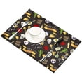 thumbnail image 3 of EREHome Set de 4 Sets de Table Crâne Dansant 12x18 Pouces, 3 of 5