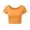 Orange, variant on Belly Dance Tops for Womens Soft Crop Tops for Teen Girl Short Sleeved Shirt for Women Fitness Clothing Orange Free Size