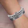 thumbnail image 3 of Luxury Micro Pave Crown Bracelets Roman Royal Charm Mens Bracelets Stainless Steel Crystals Bangles Couple Jewelry Gift, 3 of 8