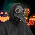 thumbnail image 3 of Nueva Máscara Pico Halloween Máscara Pico Médico La Peste Steampunk Máscara Nariz Larga (máscara Pájaro La Plaga Negra + Clavos Plateados), 3 of 8