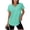 c01Green, variant on Womens Workout Tops V Neck Short Sleeve Shirts Lightweight Breathable Sun Protection UPF 50+ Quick Dry Outfits for Hiking Running Black S