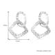 thumbnail image 4 of Pendientes geométricos huecos vintage de aleación para mujer (plata), 4 of 5