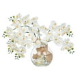 thumbnail image 2 of Vanity Art Liquid Illusion Phalaenopsis Orchid Floral Arrangement in Vase Home Decor | 8 Pieces Nearly Natural Plastic Phalaenopsis Silk Artificial Flowers in Glass Vase, MLTAO-1060TM, 2 of 6