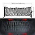 thumbnail image 2 of Rear Cargo Net Stretchable, Storage Mesh Double-Layer with Hooks, Universal Adjustable Trunk Cargo Organizer Compatible for SUV, Jeep, Truck, 2 of 7