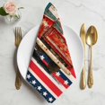 thumbnail image 2 of Vintage Truck American Flag Cloth Napkins, Blue Star 4th of July Washable and Reusable Dinner Napkins Set of 4, Table Napkin for Kitchen Party Birthday Wedding Hotel Housewarming 20"x20", 2 of 9