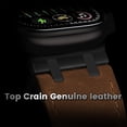 thumbnail image 4 of AP Leather Band Compatible with Apple Watch Ultra 2 Band 49mm 46mm 45mm 44mm, Rugged Vintage Genuine Leather Extra 26mm Wide Watch Bracelet for iWatch Series 10 9 8 SE 7 6 5 Men, 4 of 12