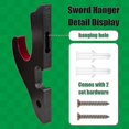 thumbnail image 3 of Sword Wall Mount 2/set 1-tier Padded Hook Katana Holder Adjustable Display Hanger Compatible Samurai Sword, 3 of 5